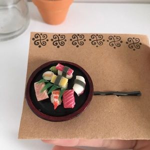 Handmade sushi bobby pin